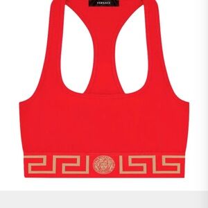 Versace Red and Gold Sports Bra